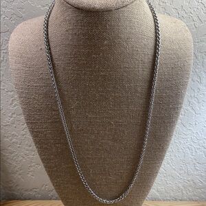 Joan Rivers Silver Rope Chain Necklace